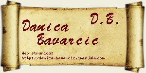 Danica Bavarčić vizit kartica